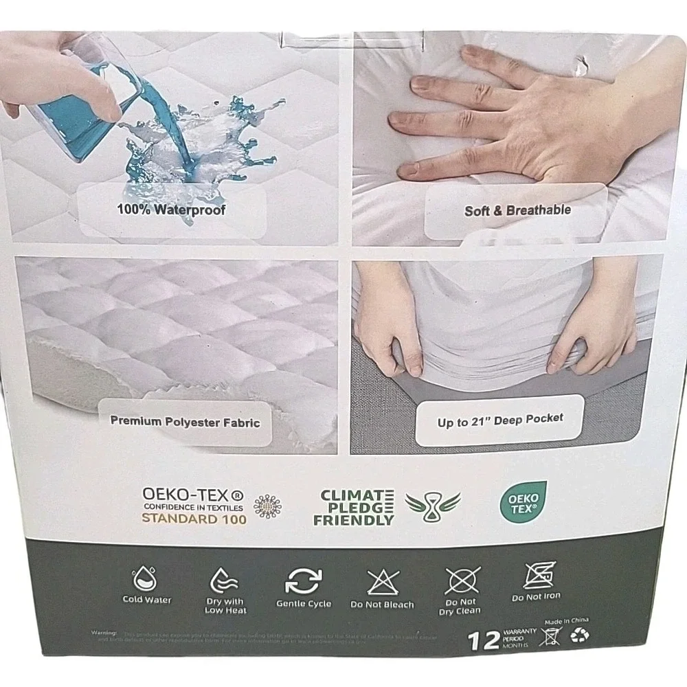 Rest Guard Water Proof Mattress Pad For Twin Size Bed